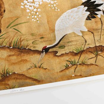 Japanese Style Crane Chinoiserie Giclée Print, 4 of 4