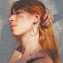 Preistess Organic Textured Hoops In Silver Or Gold, thumbnail 2 of 10