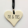 Mr And Mrs Ceramic Heart, thumbnail 3 of 5