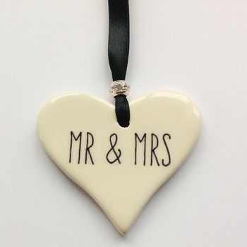Mr And Mrs Ceramic Heart, 3 of 5