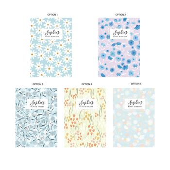 Personalised Floral Notebook, 4 of 5