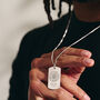 Way Finder Rune Dog Tag Recycled Silver Necklace, thumbnail 1 of 12