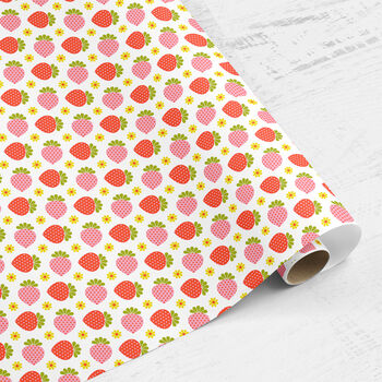 Strawberries Wrapping Paper Fruit, 3 of 3