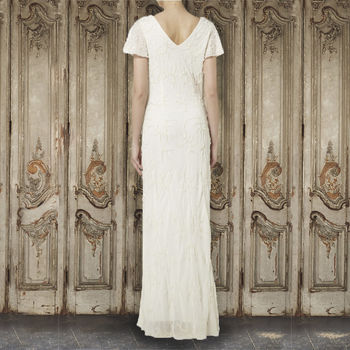 Ivory Draped Neck Gown, 2 of 2