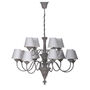 Grey Chandelier With Twelve Cream Shades, thumbnail 1 of 2