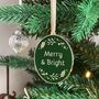Merry And Bright Traditional Christmas Tree Decoration, thumbnail 1 of 6