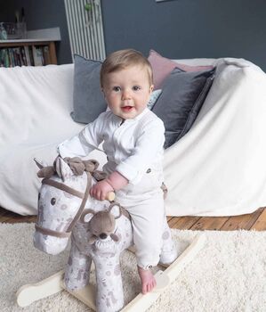 Biscuit And Skip Personalised Rocking Horse 9m+ Months, 2 of 5