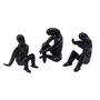 Set Of Three Black Glass Yoga Pose Ornaments, thumbnail 2 of 2