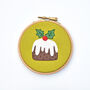 Christmas Pudding Mini Embroidery Kit, thumbnail 4 of 8