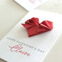 Personalised Valentine's Day Origami Heart Card, thumbnail 5 of 5