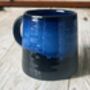 Set Of Four Reactive Glaze Brûlée Mugs In Black And Blue, thumbnail 6 of 7