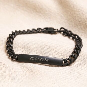 Personalised Men's Stainless Steel Plaque Bracelet, 2 of 12