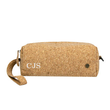Personalised Cork Leather Wash Bag, 2 of 7