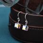 Aurora Borealis Cube Drop Hook Earrings, thumbnail 5 of 11