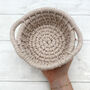 Macrame Kit Coiled Baskets, Nude Pink And Gold Limited Edition, thumbnail 3 of 7