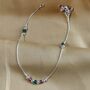 Sterling Silver Colourful Beaded Payal Anklet, thumbnail 1 of 5