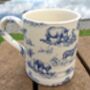 Tankard Mug In Blue Safari Design, thumbnail 5 of 9