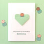New Baby Girl Origami Heart Card, thumbnail 9 of 12