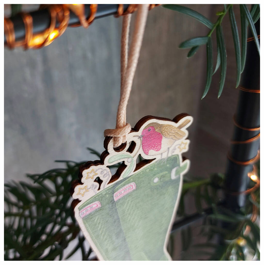 Wellington Boots Wooden Christmas Tree Decoration By Talking of Plants