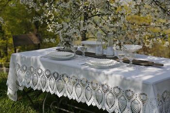 Cranberry Tuscany Tablecloth, 5 of 12