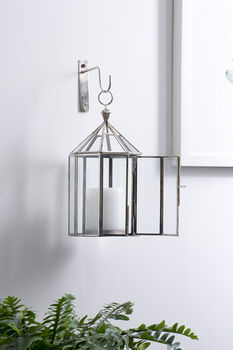 Glass Lantern With Antique Gold Or Silver Frame 'Chhat', 5 of 6