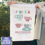 Personalised Four Tea Tea Towel 40th Birthday Present, thumbnail 2 of 4