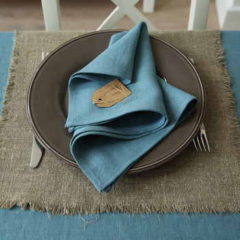 Rustic Style Natural Linen Placemat, 3 of 4