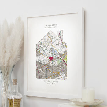 Personalised Our Home Map Print, 9 of 11