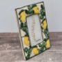 Lemon Beaded Patterned Photo Frame, Four X Six, thumbnail 1 of 3