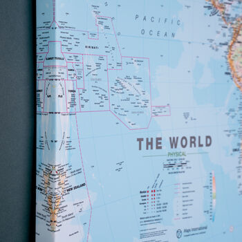 World Physical Canvas Map Print, 2 of 6