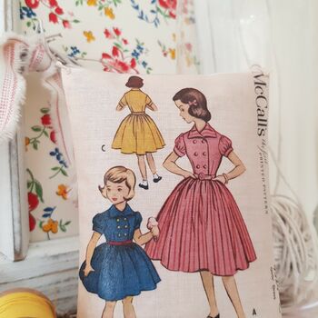 Vintage Sewing Pattern Fabric Gift Sachet, 5 of 9