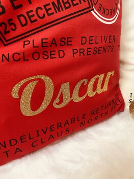 Personalised Christmas Santa Sack With Name, 5 of 5