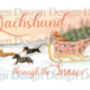 Dachshund Through The Snow Illustrated Christmas Card, thumbnail 5 of 6