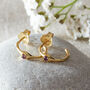 Amethyst Minimalist Gold Hoop, 18 K Gold Vermeil, thumbnail 4 of 5