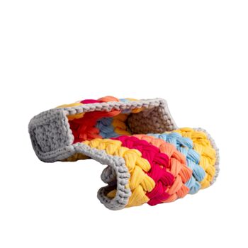 Multicoloured Crochet Knit Hand Bag, 3 of 5