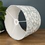 Bellever Mineral Blue Botanical Drum Lampshades, thumbnail 7 of 9