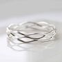 Sterling Silver Lattice Bangle, thumbnail 3 of 8