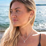 Pink Tourmaline Heart Drop Earrings, thumbnail 2 of 5