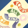 'You're All Kinds Of Wonderful' Colourful Card, thumbnail 2 of 2