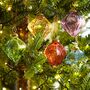 Coloured Recycled Glass Diamond Baubles, thumbnail 2 of 12
