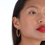 Designer Large Hula Hoop Earrings In 18ct Gold Vermeil, thumbnail 1 of 5