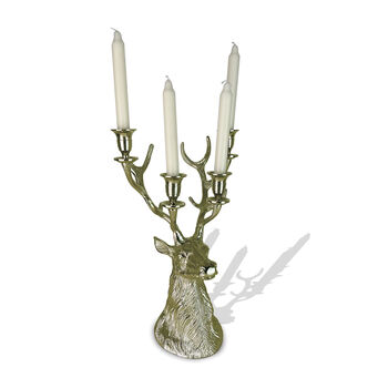 Gold Stag Taper Candle Holder, 3 of 3