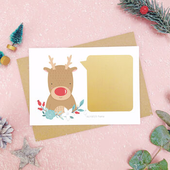 Personalised Reindeer Scratch Card, 5 of 10
