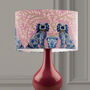 Staffordshire Dog Twins On Pink Lampshade, thumbnail 1 of 5