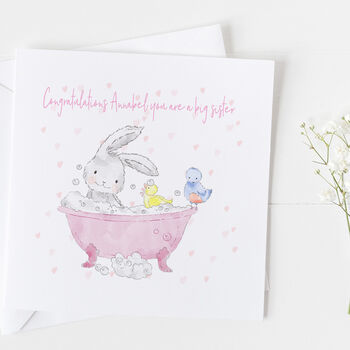 New Baby Card For Girls, Christening Card Girls ..3v5a, 2 of 6