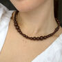 Chocolate Bubble Bead Necklace, thumbnail 2 of 5