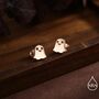 Little Cute Ghost Stud Earrings In Sterling Silver, thumbnail 7 of 12