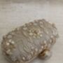 Gold Raw Silk Oval Clutch Bag, thumbnail 4 of 7