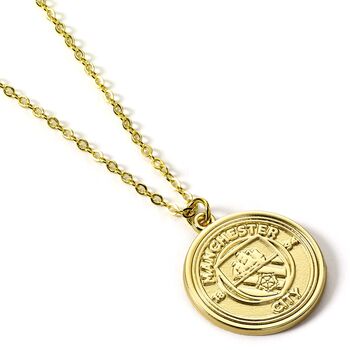 Manchester City Football Club Gold Finish Crest Necklace, 8 of 8