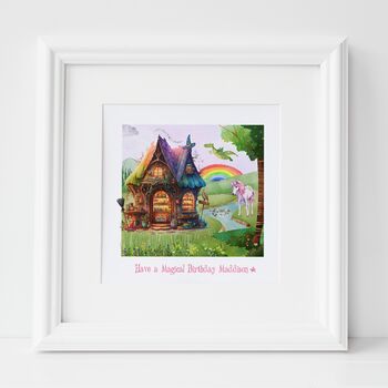 Birthday Card Magic Fairy House Personalised #B01, 7 of 8